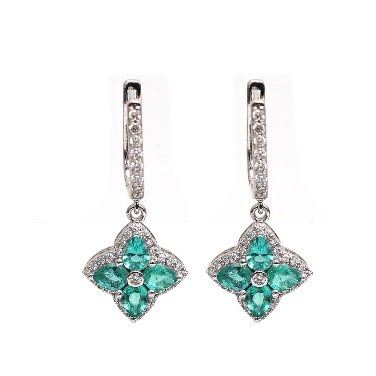 Emerald Diamond Earrings