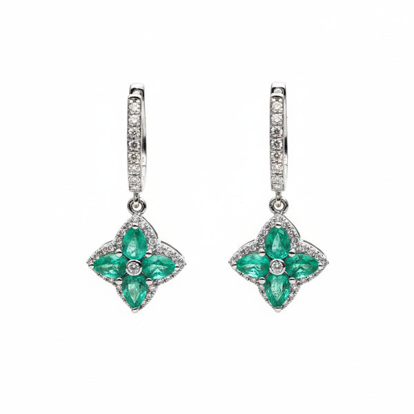Emerald Diamond Earring