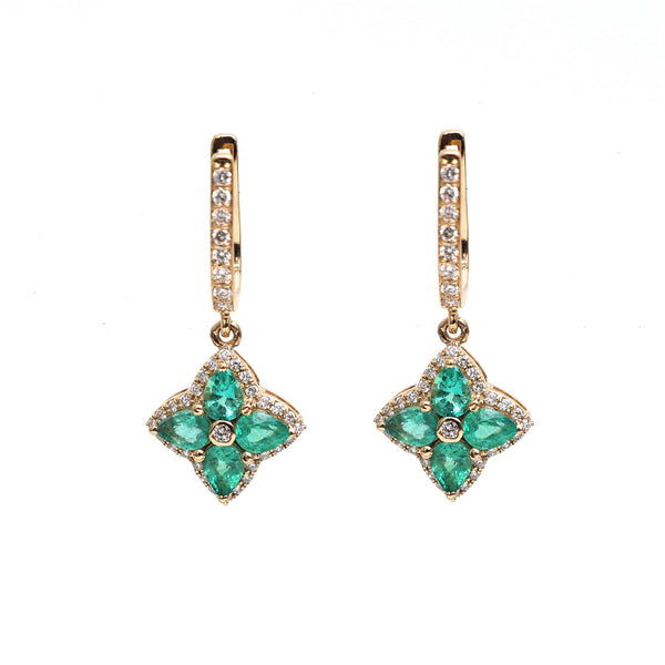 Emerald Diamond Earring
