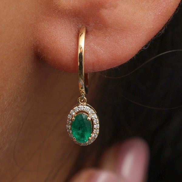 Emerald Diamond Earrings