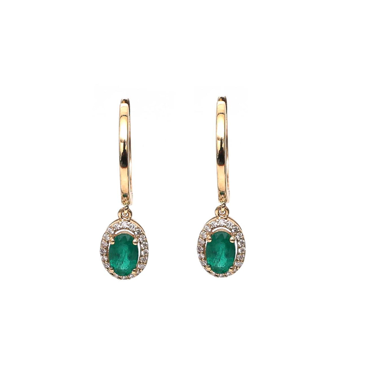 Emerald Diamond Earrings