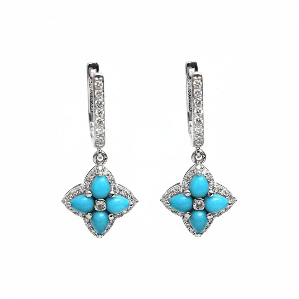 Turquoise Diamond Earring
