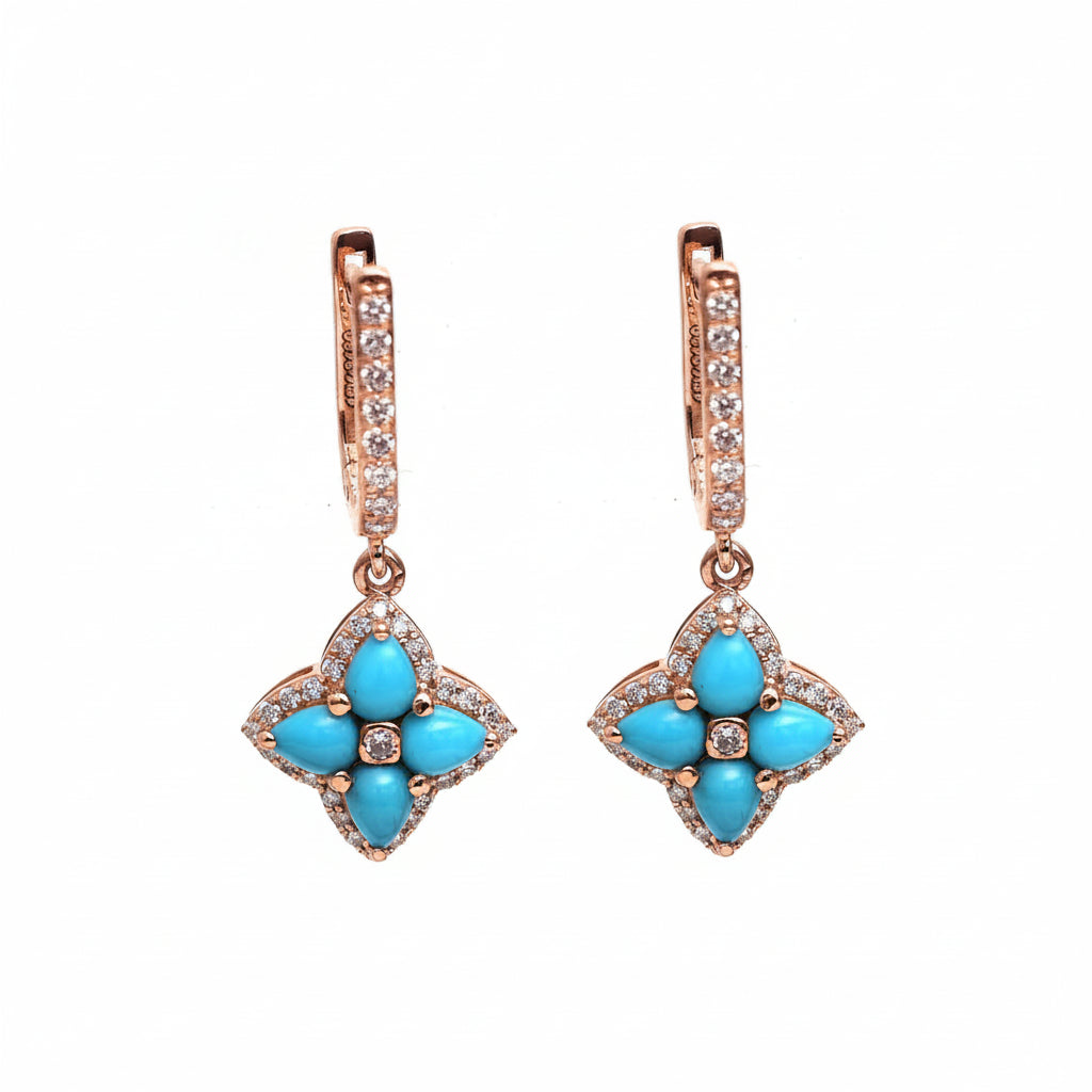 Turquoise Diamond Earring