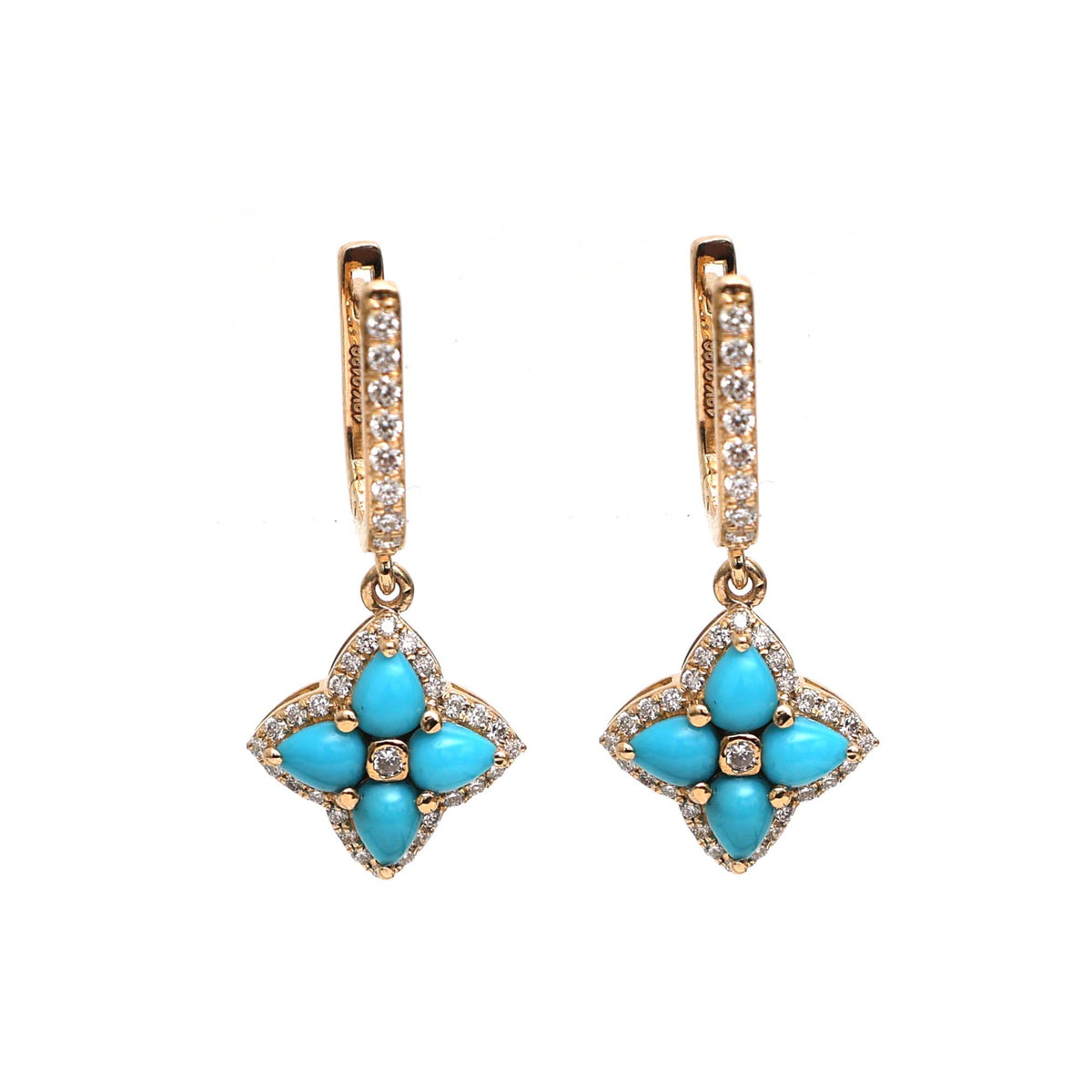 Turquoise Diamond Earring
