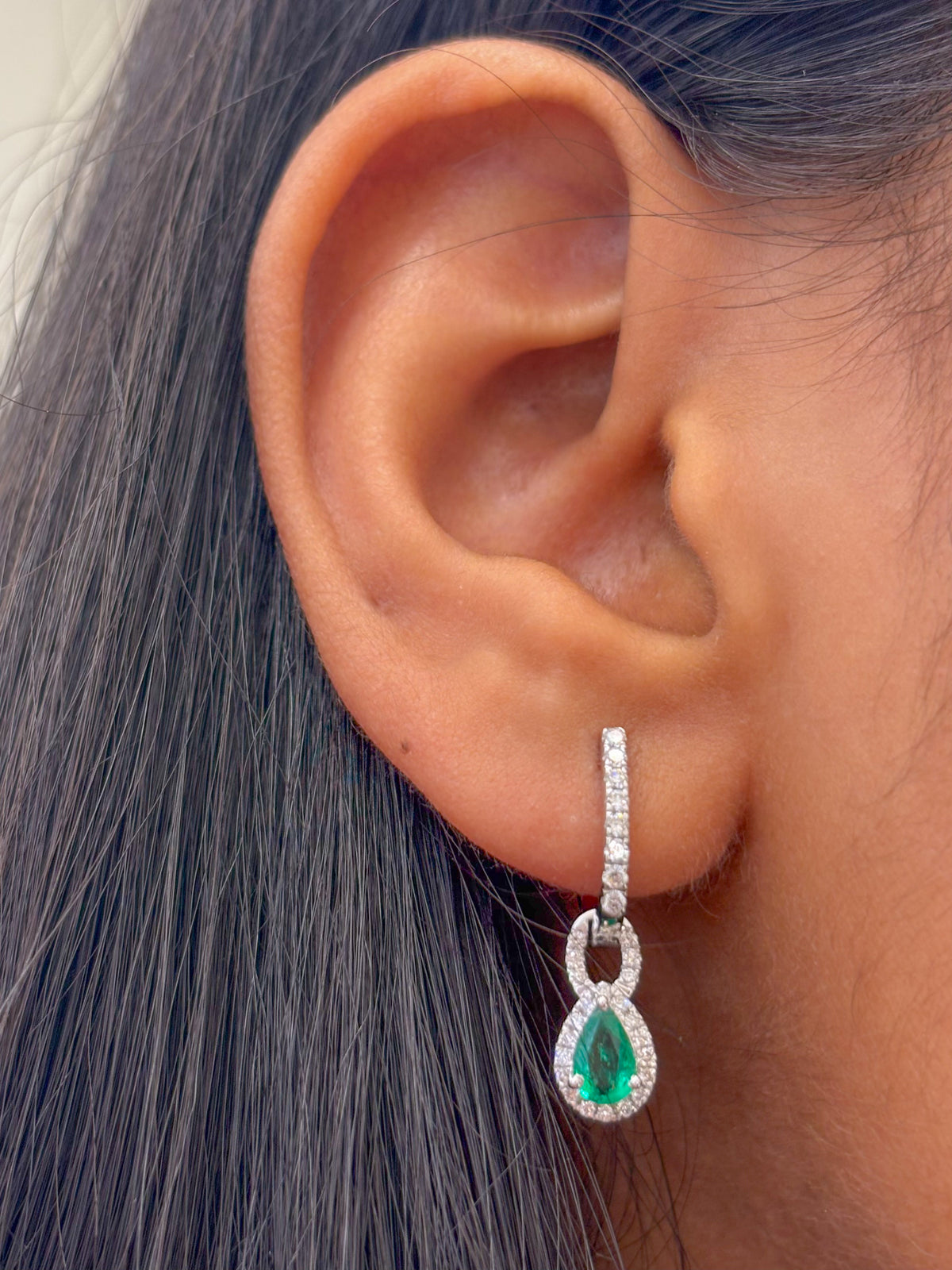 Emerald Diamond Earrings
