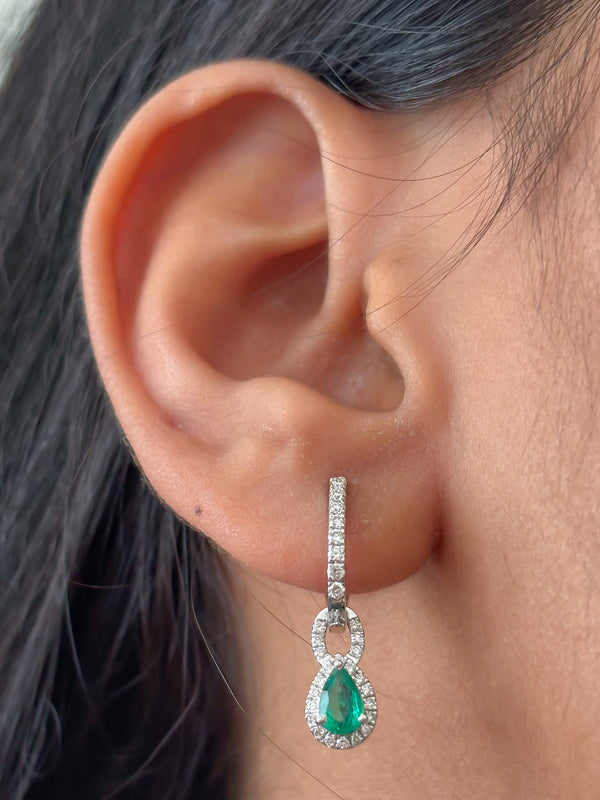 Emerald Diamond Earrings