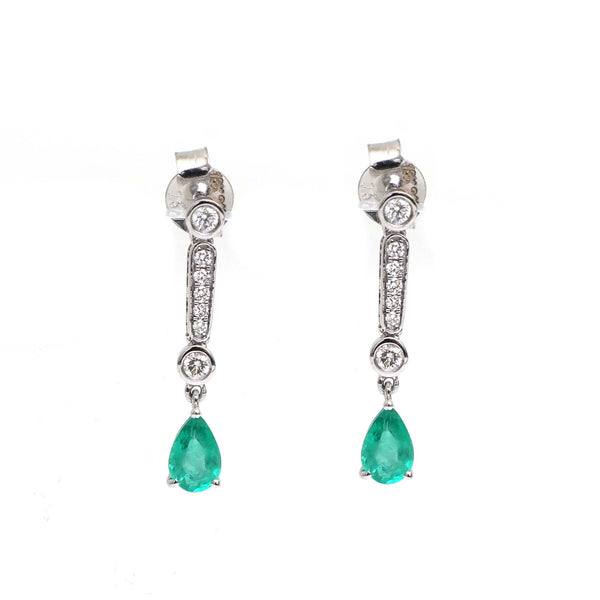 Emerald Diamond Earrings