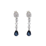 Blue Sapphire Diamond Earrings