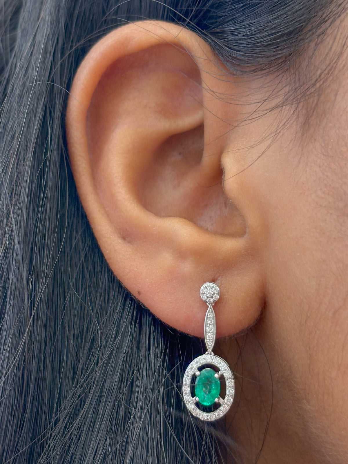 Emerald Diamond Earrings