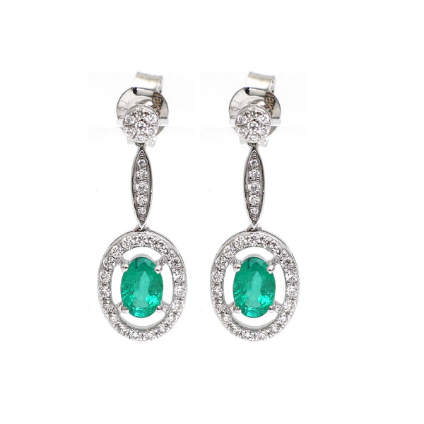 Emerald Diamond Earrings