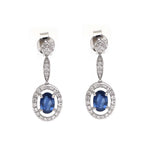 Blue Sapphire Diamond Earrings