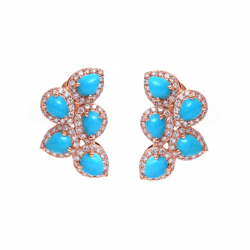 Turquoise Diamond Earring