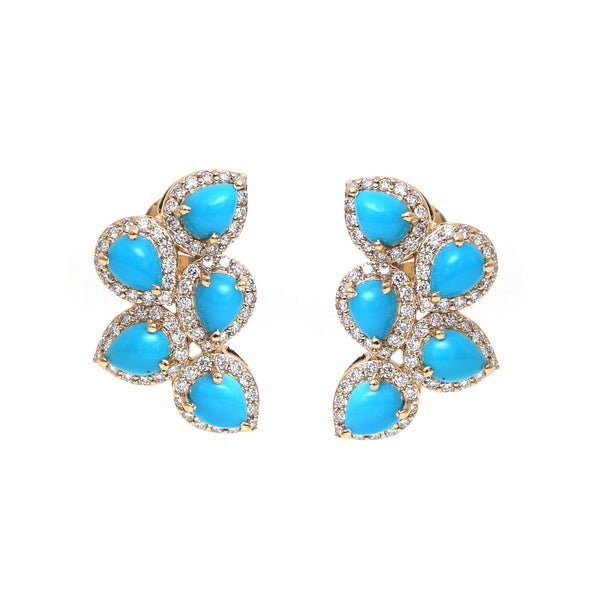 Turquoise Diamond Earring
