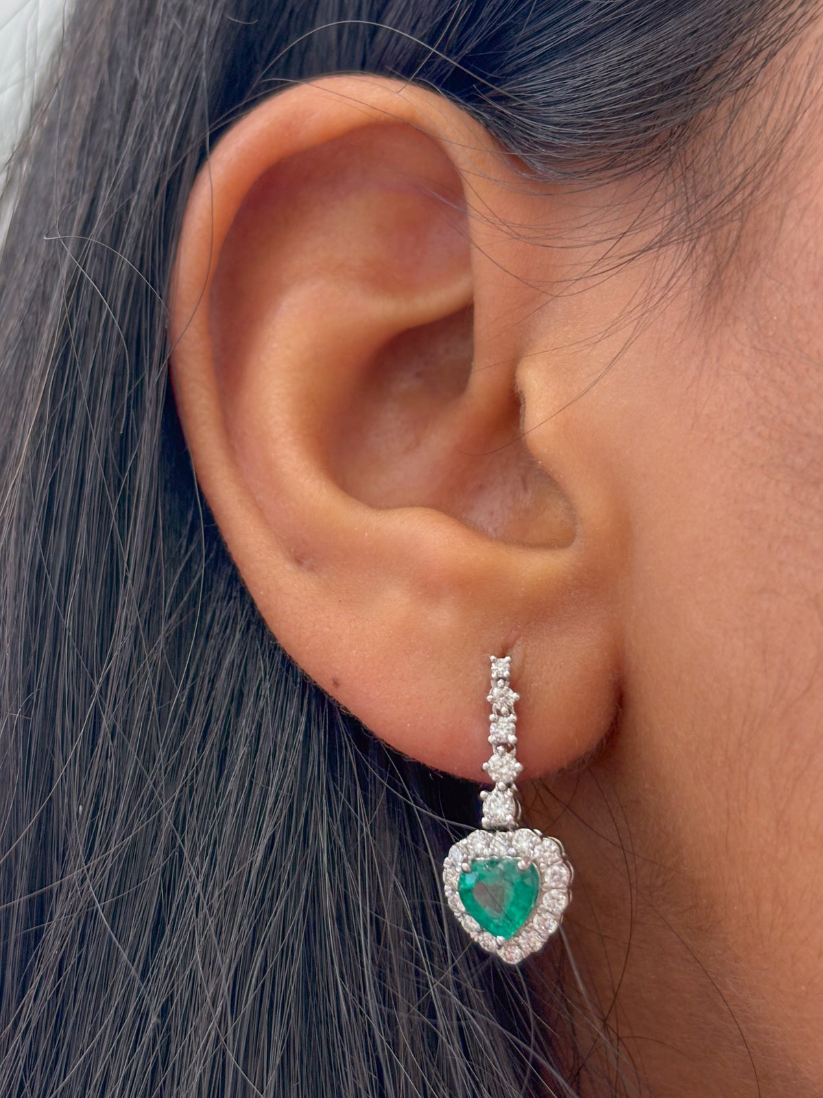 Emerald Diamond Earrings