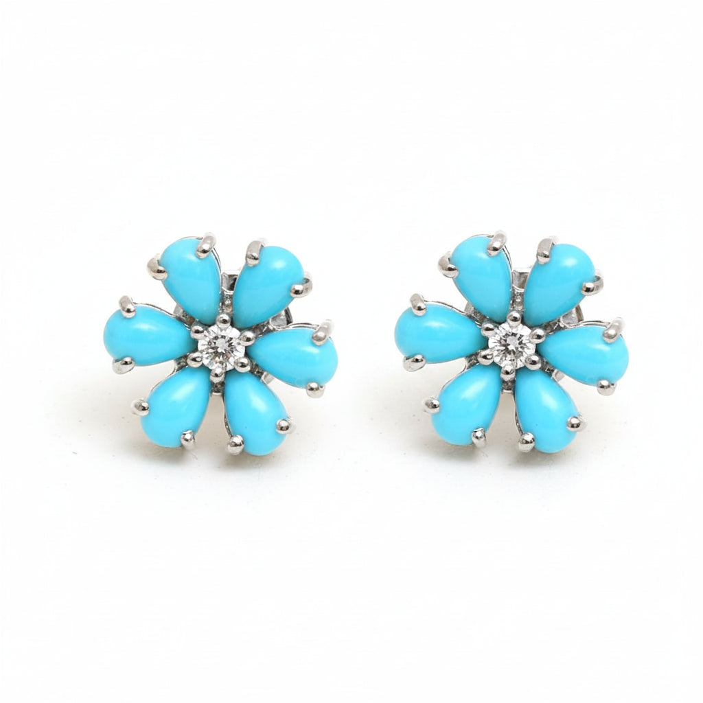 Turquoise Diamond Earring