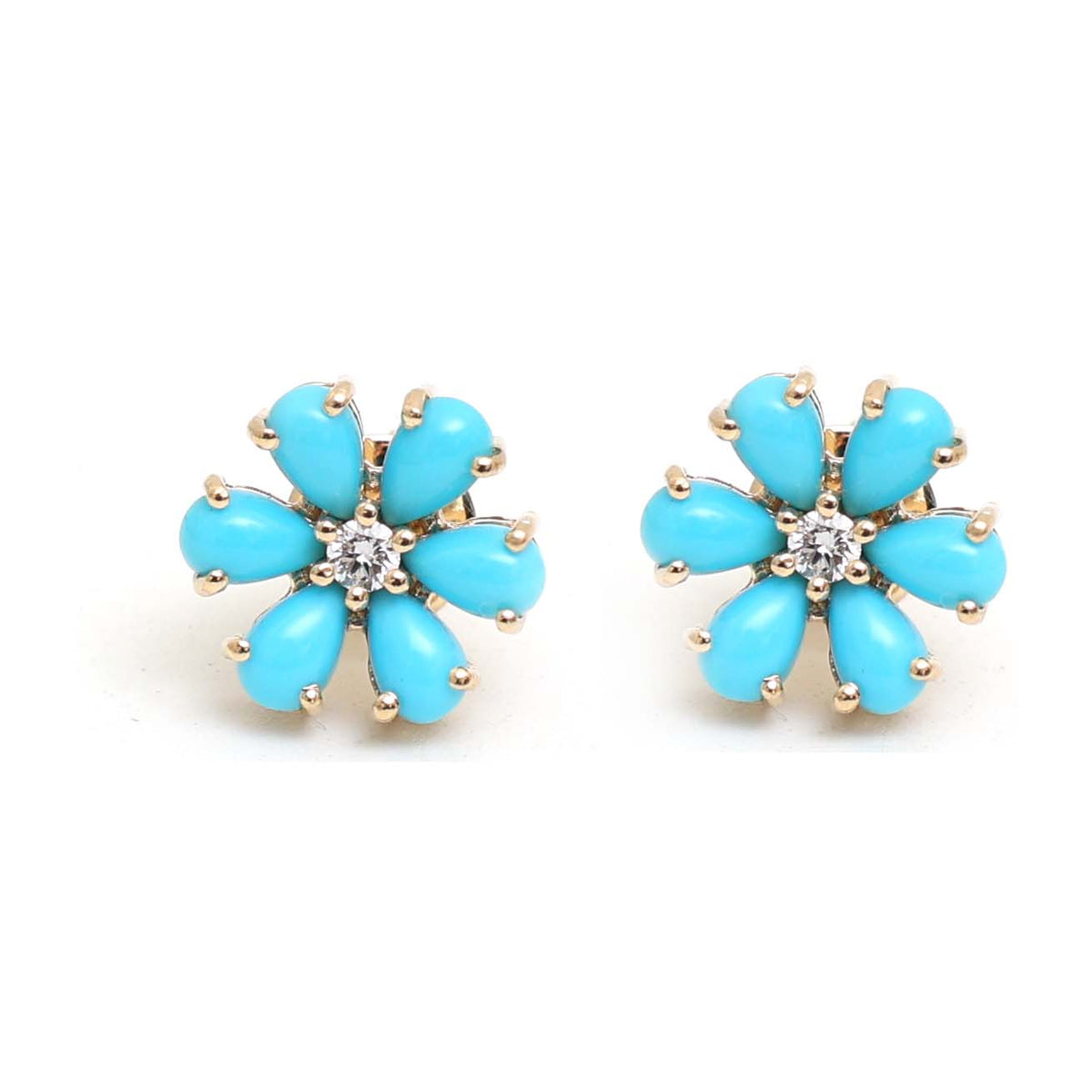 Turquoise Diamond Earring