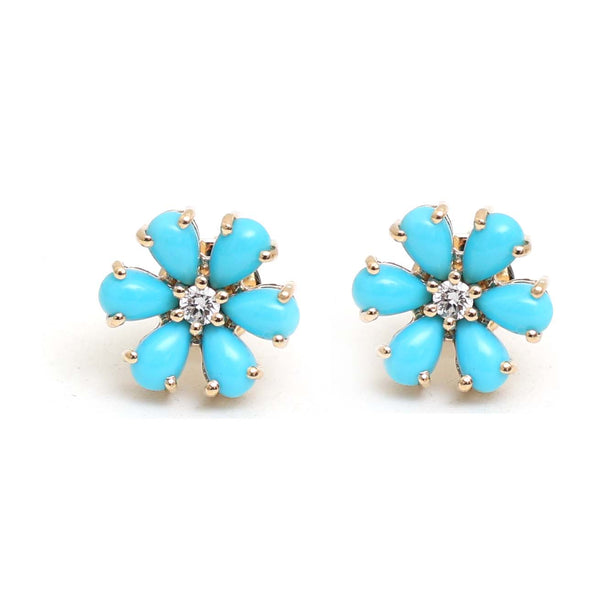 Turquoise Diamond Earring