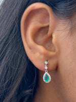 Emerald Diamond Earrings