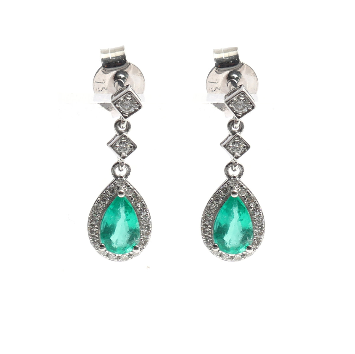 Emerald Diamond Earrings