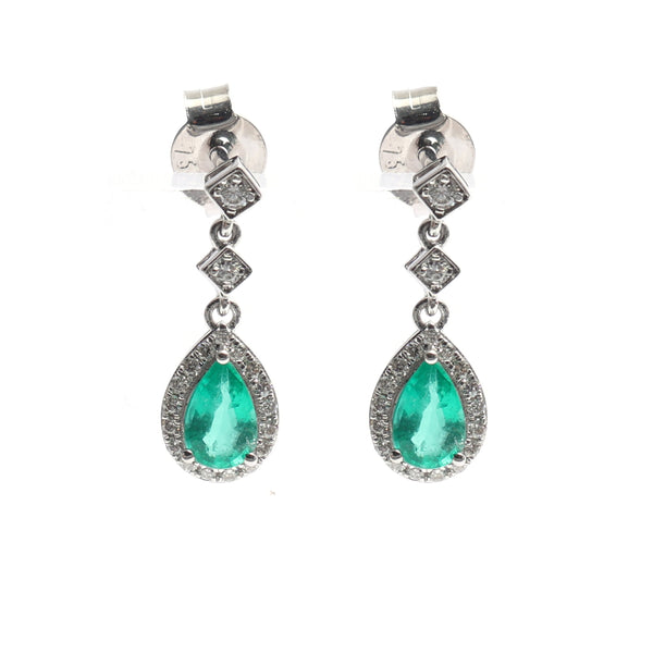 Emerald Diamond Earrings