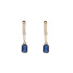Blue Sapphire Diamond Earrings