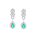 Diamond Emerald Earrings