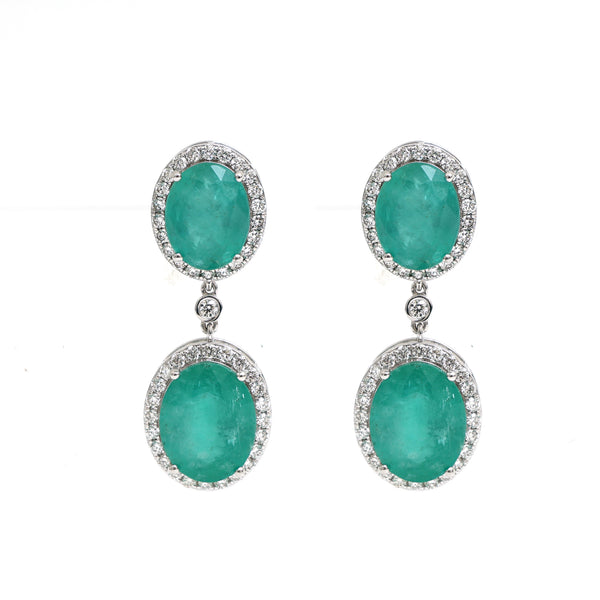 Emerald Diamond Earrings