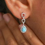 Turquoise Diamond Earrings