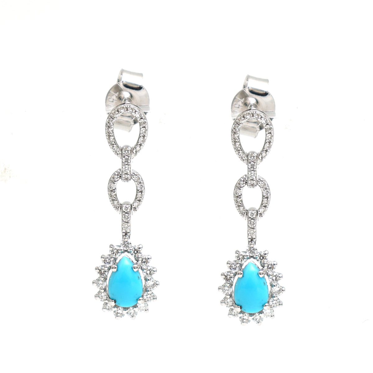 Turquoise Diamond Earrings