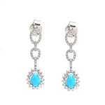 Turquoise Diamond Earrings