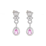Pink Sapphire Diamond Earrings