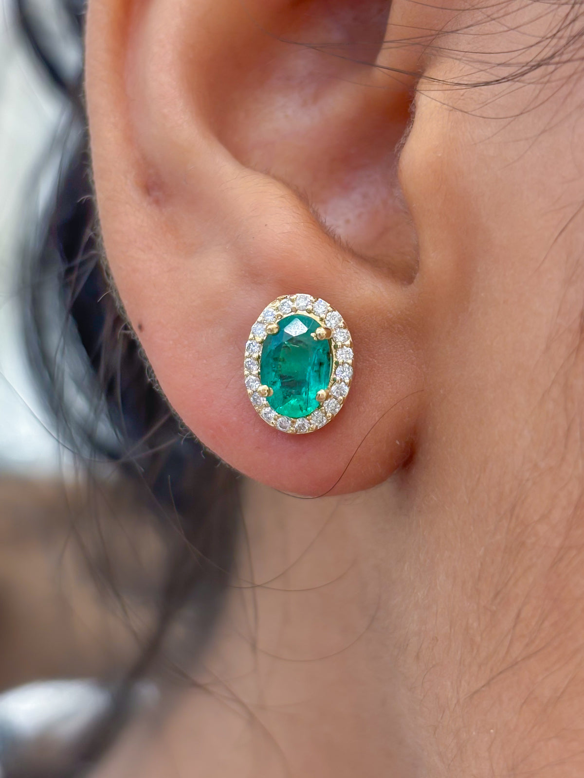 Emerald Diamond Earrings