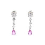 Pink Sapphire Diamond Earrings