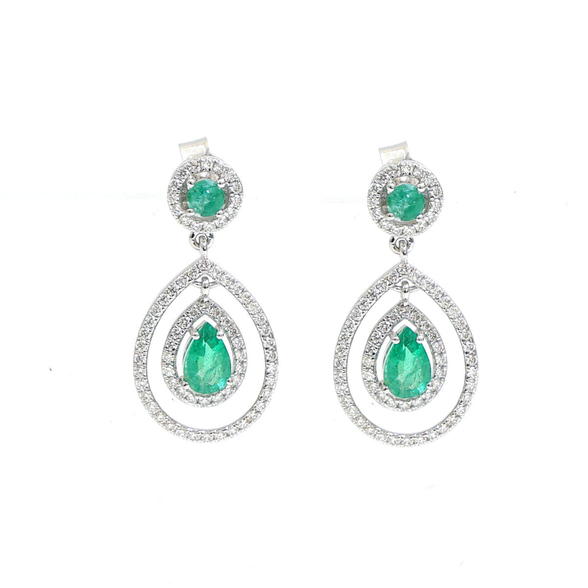 Emerald Diamond Earrings