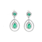 Emerald Diamond Earrings