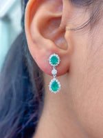 Emerald Diamond Earrings