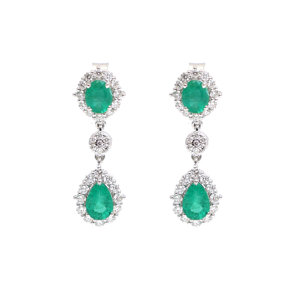 Emerald Diamond Earrings