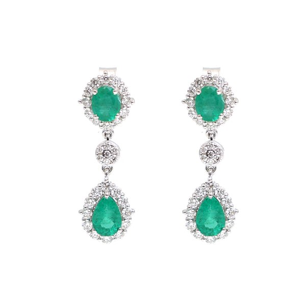 Emerald Diamond Earrings