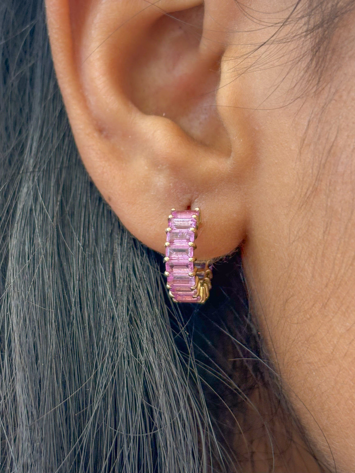 Pink Sapphire Earrings