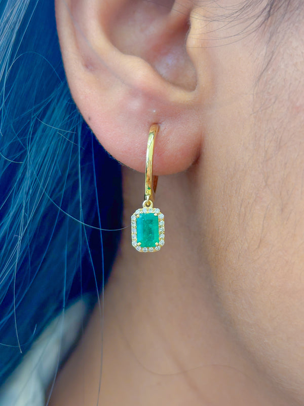 Emerald Diamond Earrings