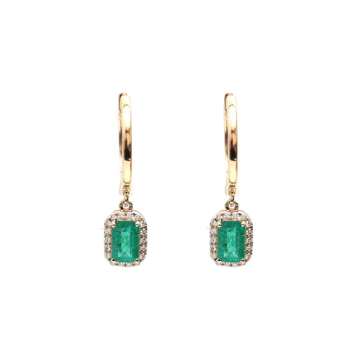 Emerald Diamond Earrings