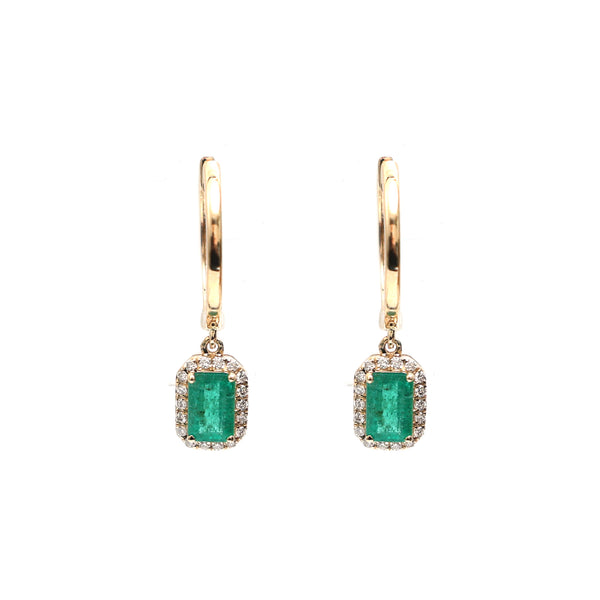 Emerald Diamond Earrings