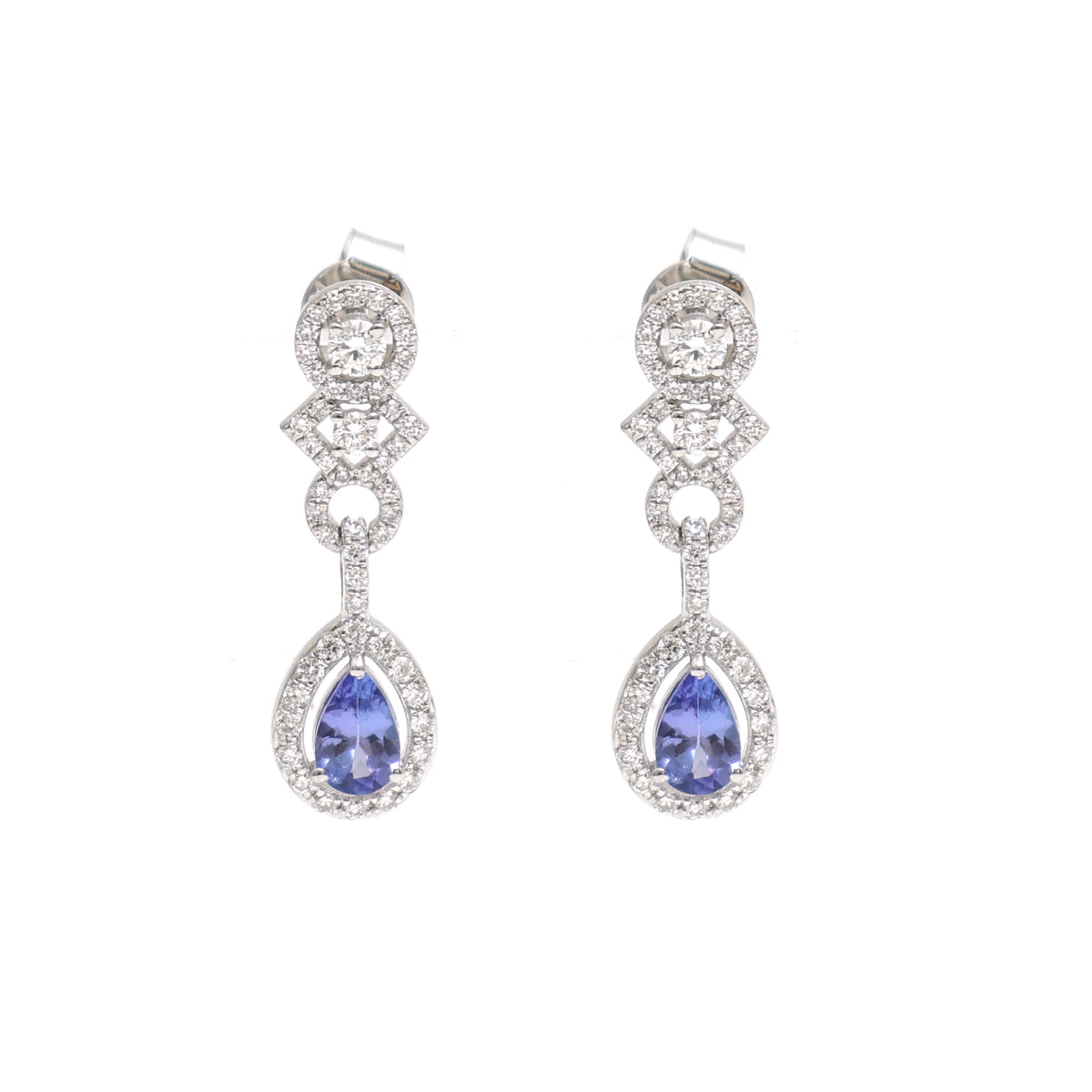 Tanzanite Diamond Earrings