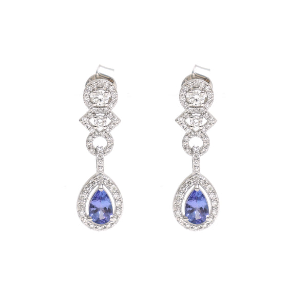 Tanzanite Diamond Earrings