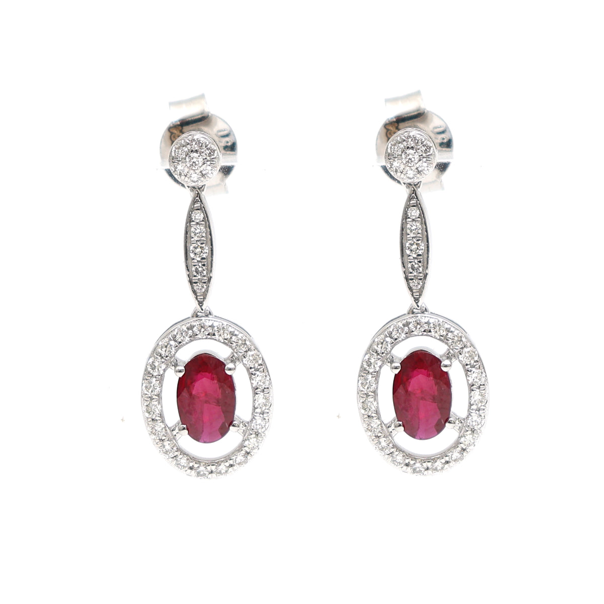 Ruby Diamond Earrings