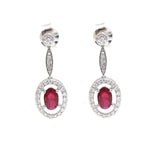 Ruby Diamond Earrings