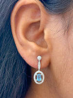 Aquamarine Diamond Earrings