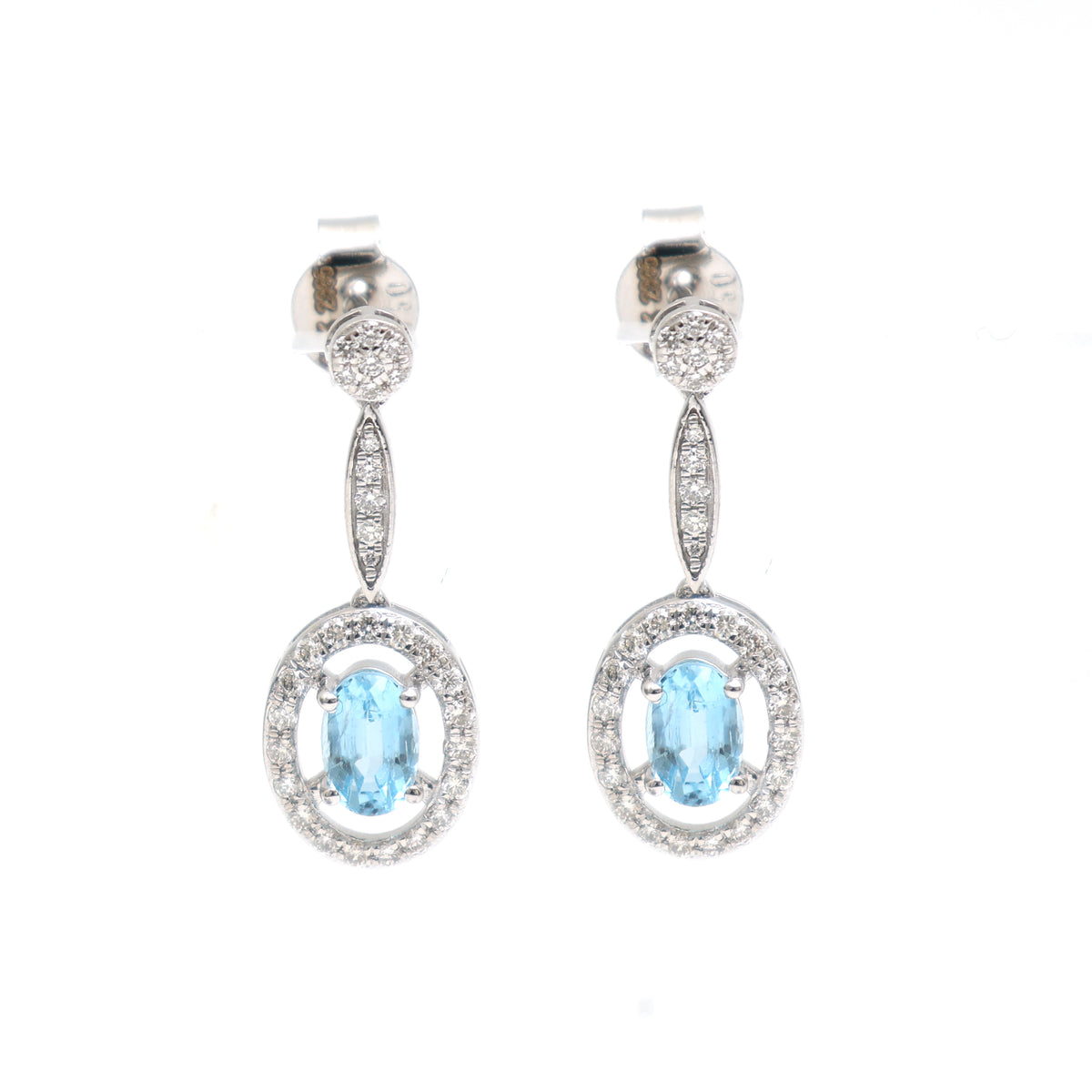 Aquamarine Diamond Earrings