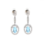 Aquamarine Diamond Earrings