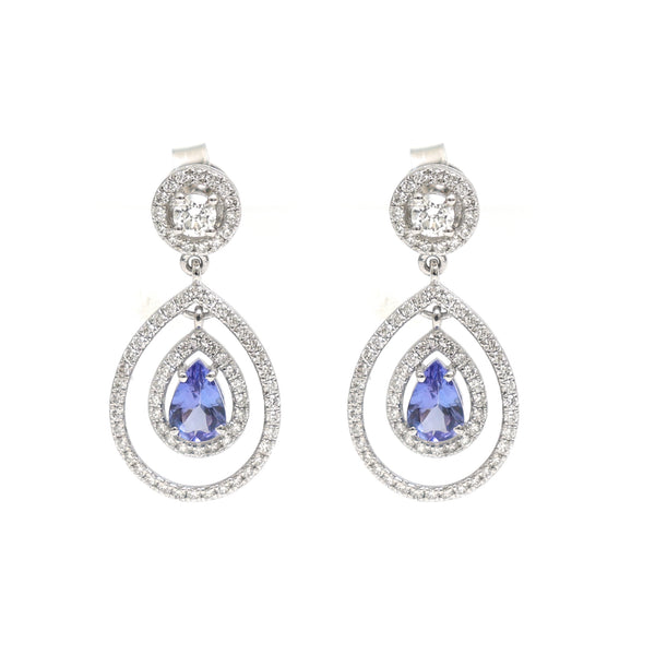 Tanzanite Diamond Earrings